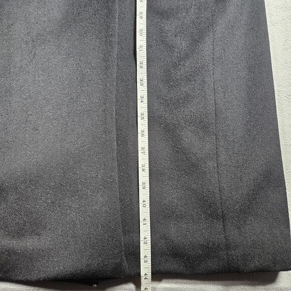 Worthington Overcoat Womens 12 Petite Wool Blend Black Double Breasted Trench - Picture 15 of 16